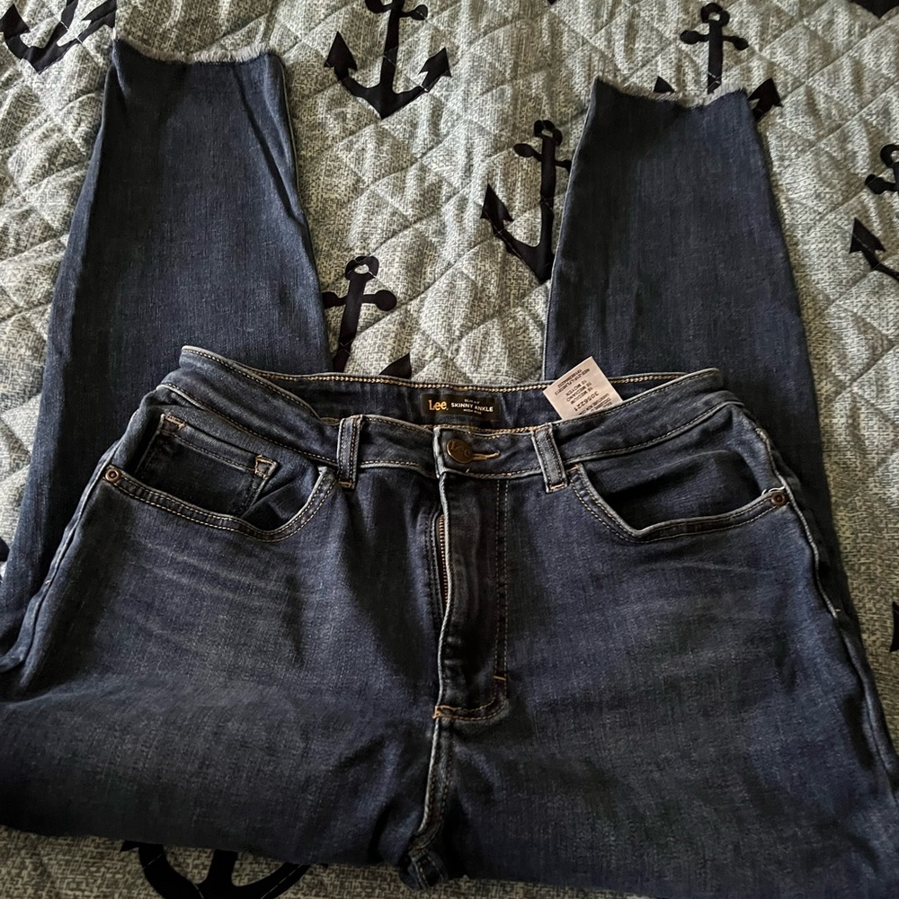 Lee Slim Fit Ladies Skinny Ankle High Rise Jeans size 10 Medium